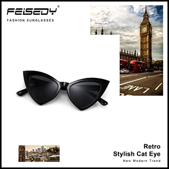Retro Cat Eye Sunglasses with UV400 Protection Lenses